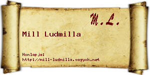 Mill Ludmilla névjegykártya